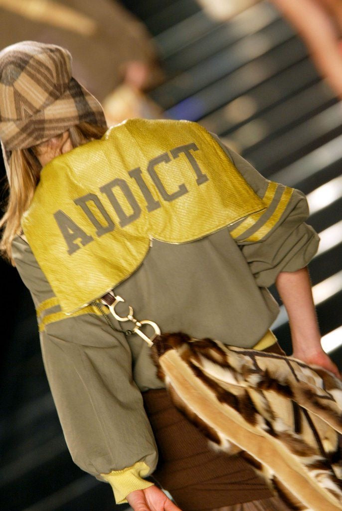 Dior Fall 2002 J’adore Salmon Skin Detail Varsity Jacket