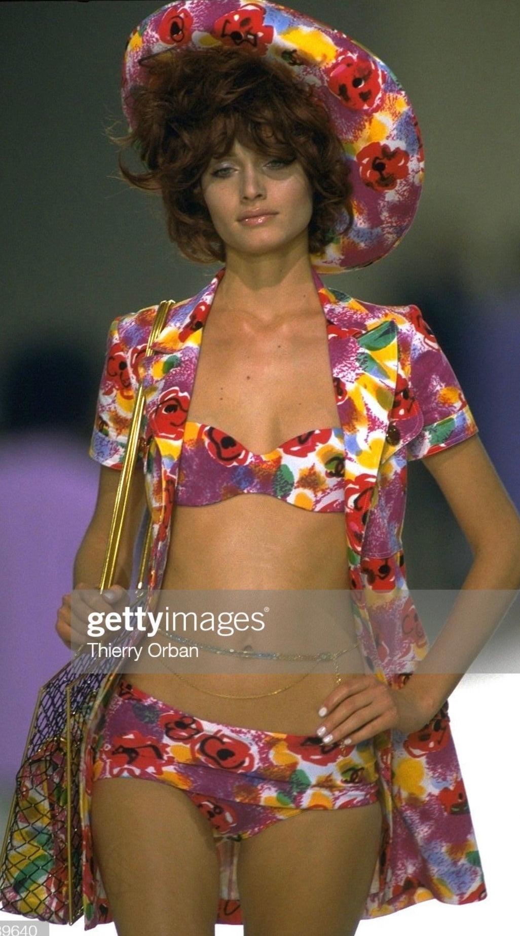 Chanel Spring 1997 Runway Camélia Cotton Dress
