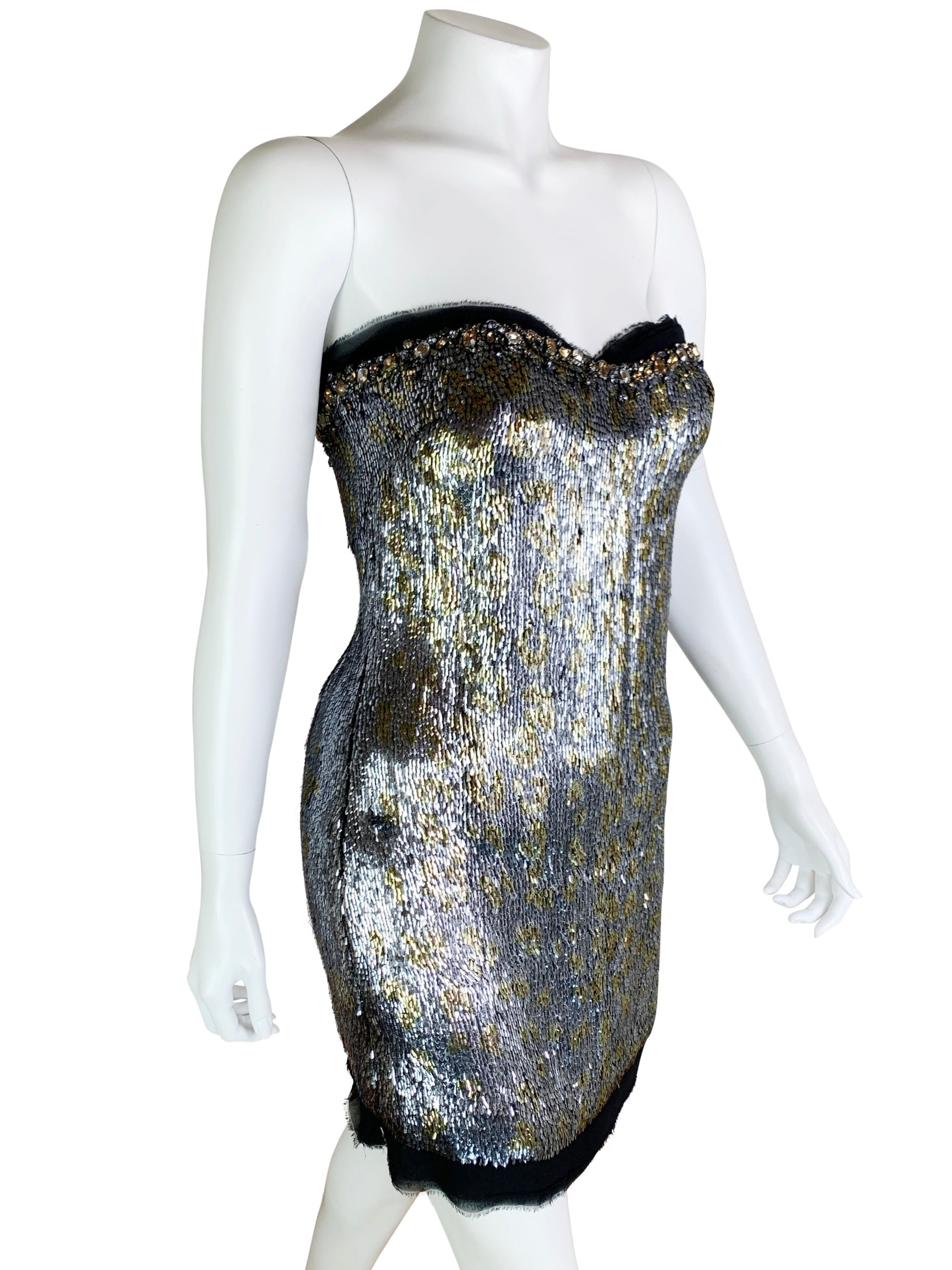 Roberto Cavalli Bejeweled Mini Dress