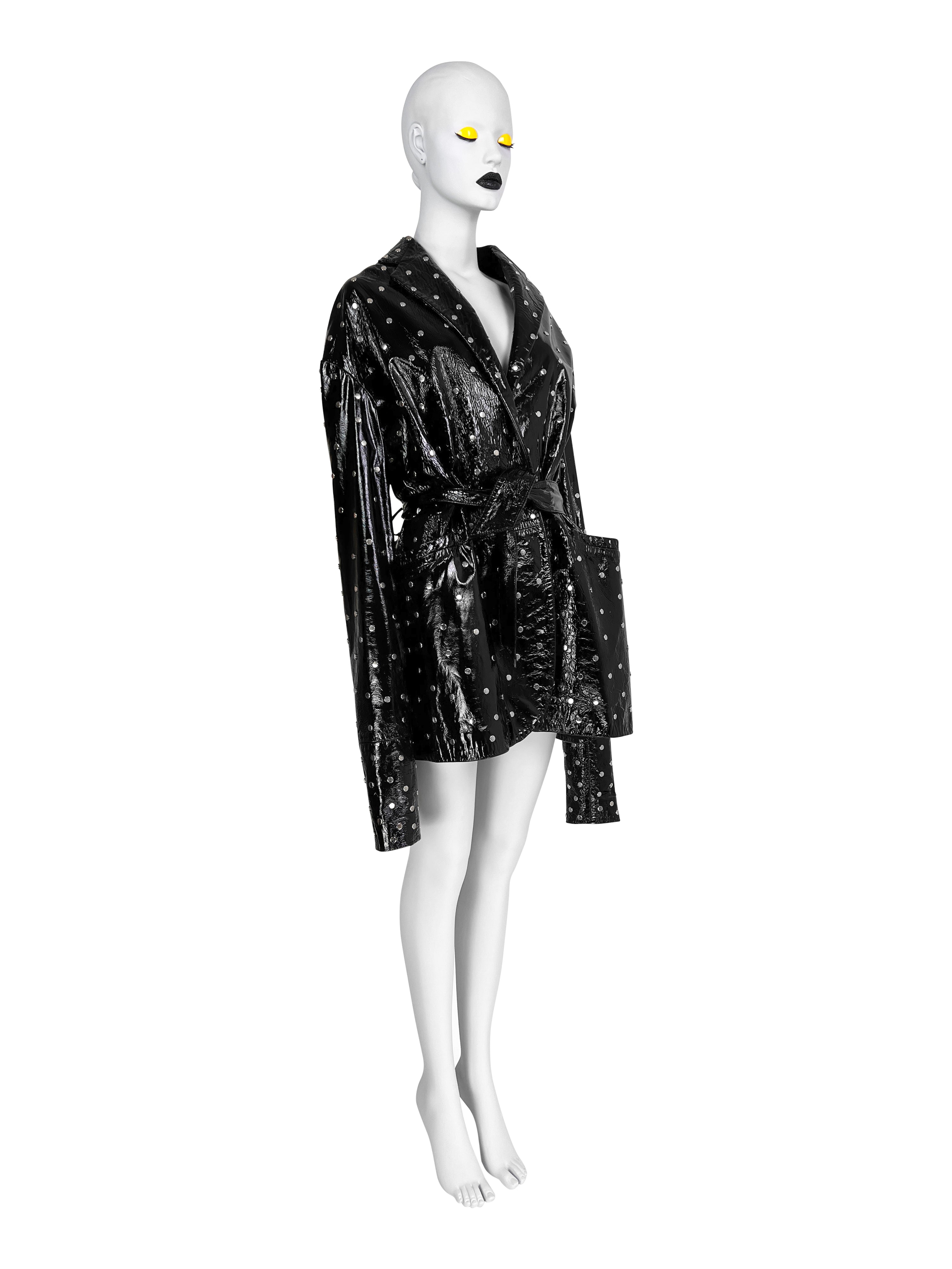 Dolce & Gabbana Spring 1991 Patent Leather Coat
