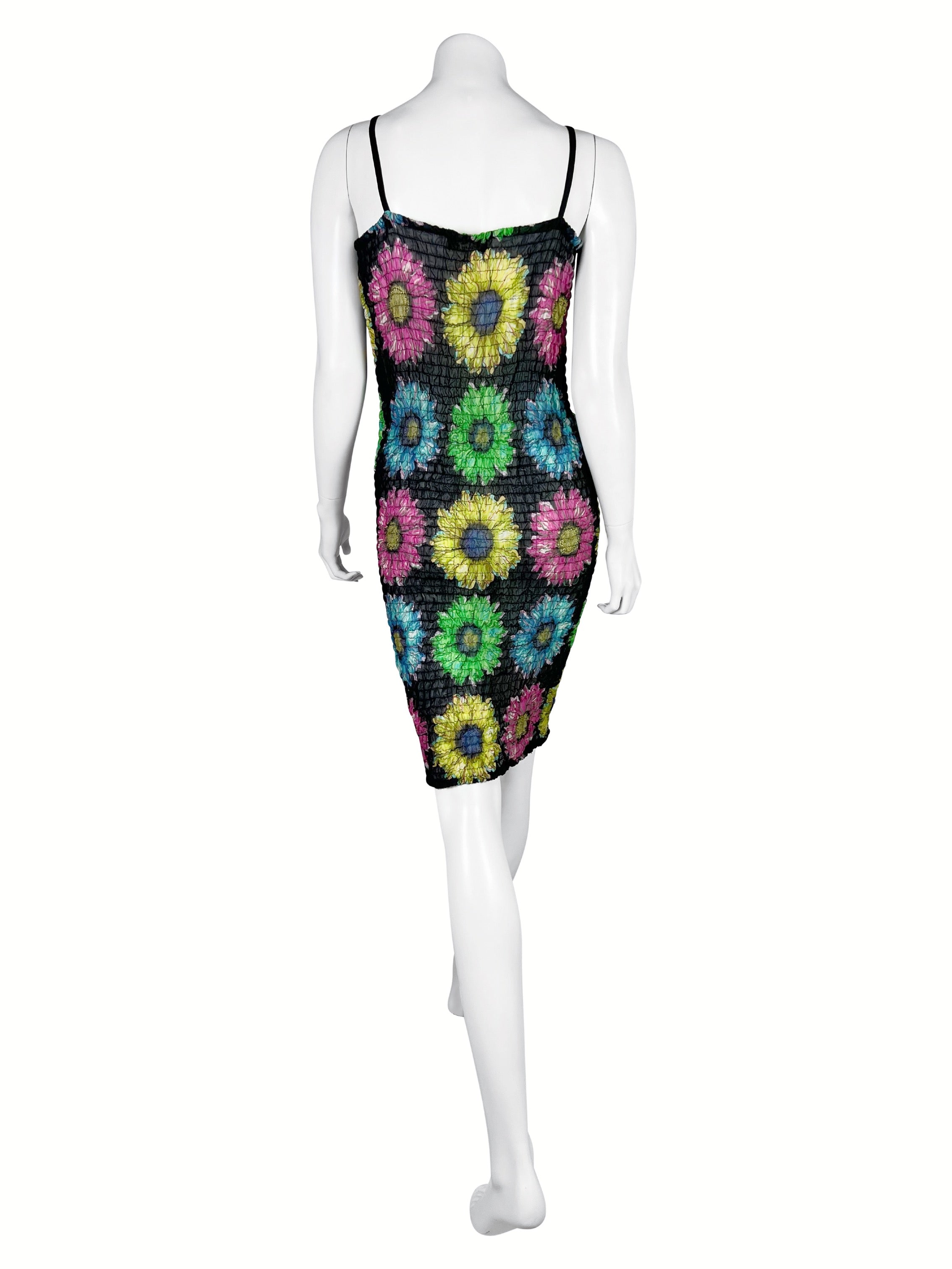 Versace Spring 2002 Sunflower Print Dress