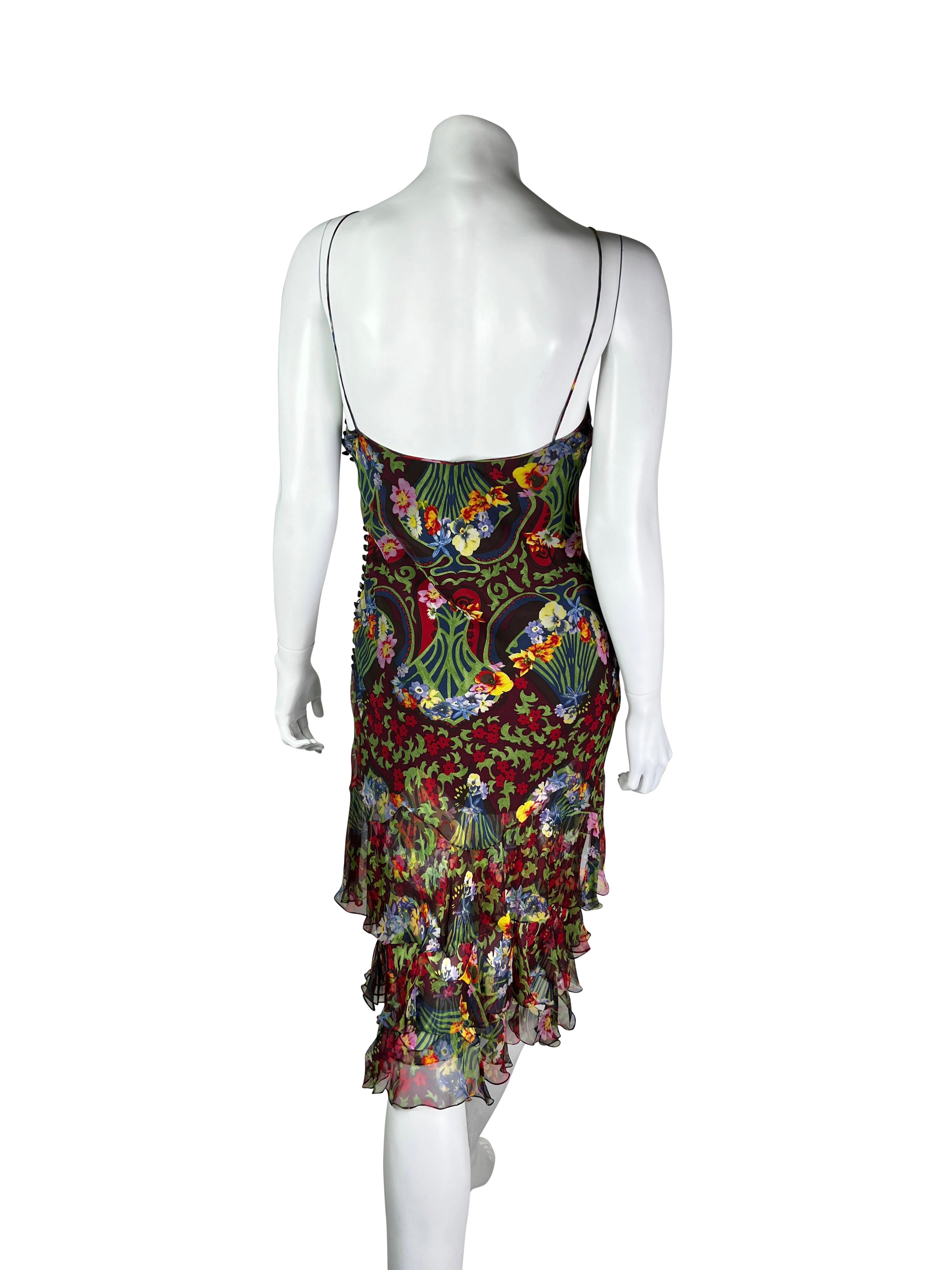 Dior by John Galliano Fall 2005 Silk Ruffle Dress