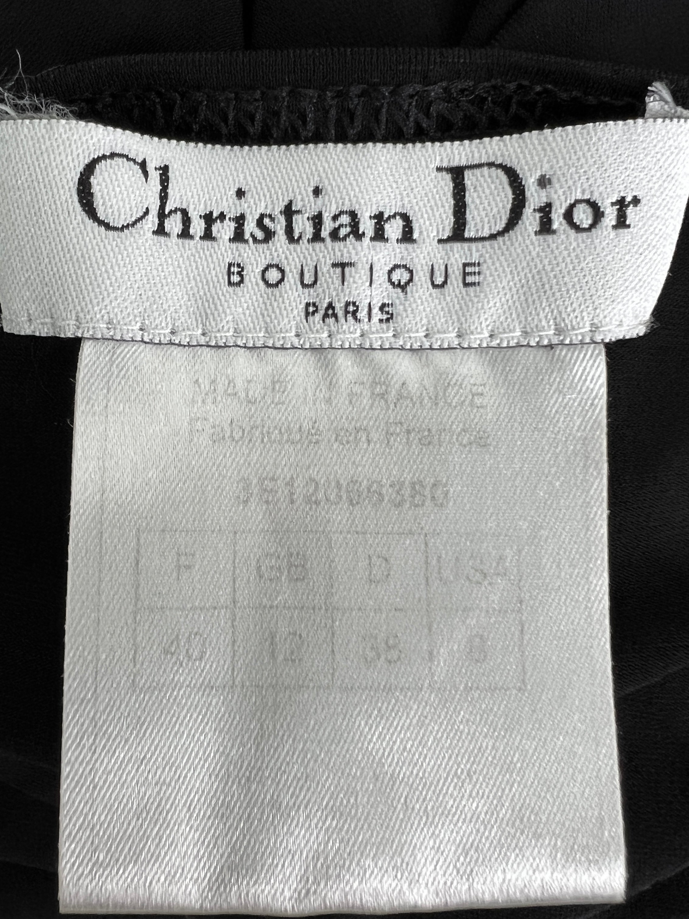 Dior Spring 2003 Draped Jersey Mini Dress