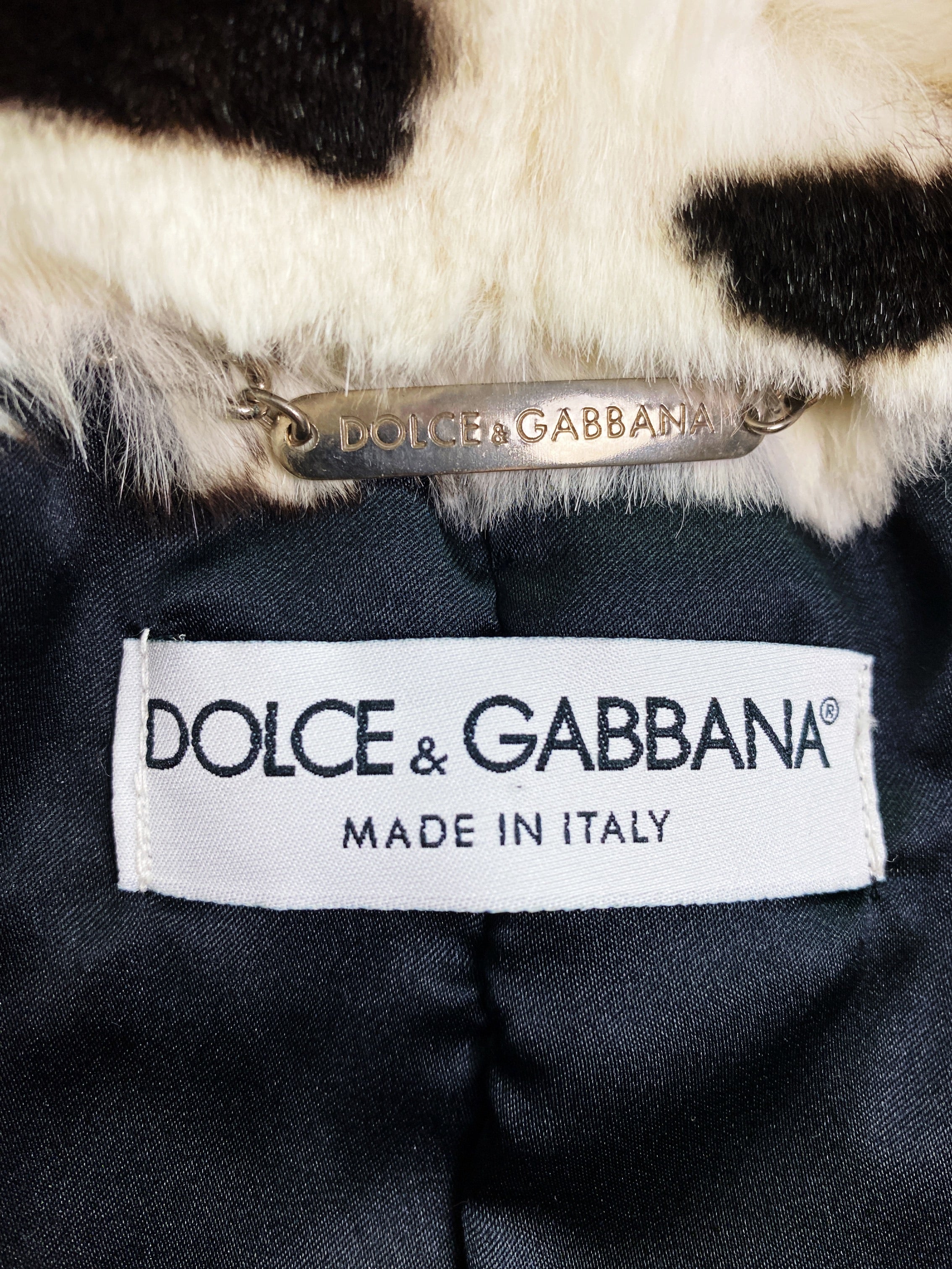 Dolce & Gabbana Fall 1999 Zebra Print Fur Jacket