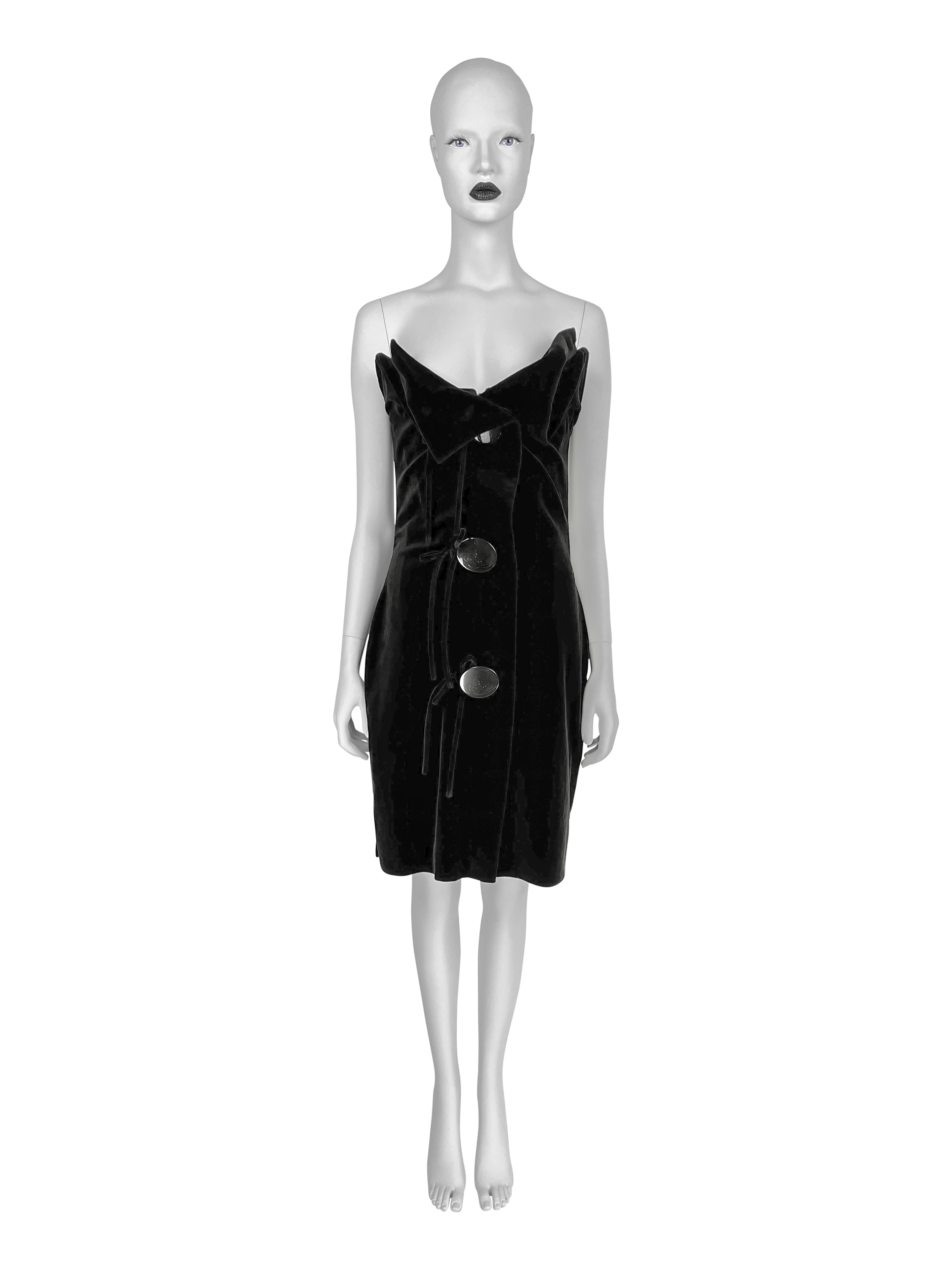 Vivienne Westwood Fall 1998 Corseted Velvet Dress